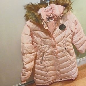 STEVE MADDEN / L-size Baby Pink WINTER COAT WITH HOOD